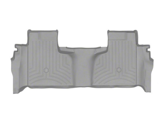 Weathertech DigitalFit Rear Floor Liner; Gray (20-24 Sierra 2500 HD Double Cab w/ Front Bench Seat & Rear Underseat Storage)