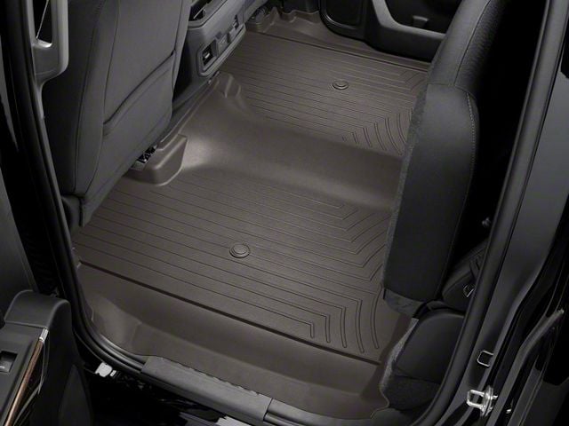 Weathertech DigitalFit Rear Floor Liner; Cocoa (20-23 Sierra 2500 HD Crew Cab w/ Front Bench Seat)
