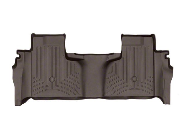 Weathertech DigitalFit Rear Floor Liner; Cocoa (20-24 Sierra 2500 HD Double Cab w/ Front Bench Seat & Rear Underseat Storage)