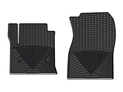 Weathertech All-Weather Front Rubber Floor Mats; Black (15-19 Sierra 2500 HD Regular Cab)