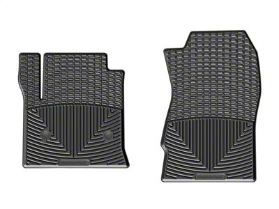 Weathertech All-Weather Front Rubber Floor Mats; Black (15-19 Sierra 2500 HD Double Cab, Crew Cab)