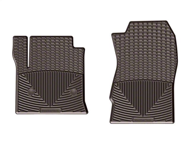 Weathertech All-Weather Front Rubber Floor Mats; Cocoa (15-19 Sierra 2500 HD Double Cab, Crew Cab)