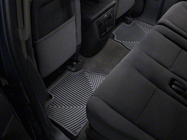 Weathertech All-Weather Rear Rubber Floor Mats; Black (07-14 Sierra 2500 HD Extended Cab, Crew Cab)