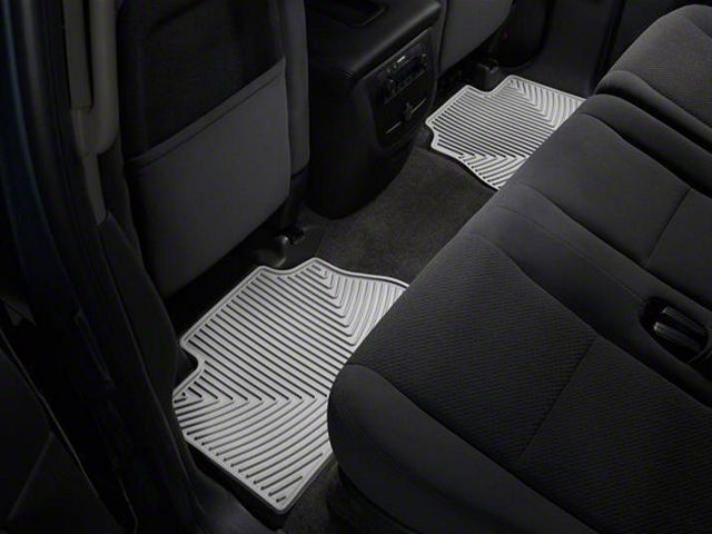 Weathertech All-Weather Rear Rubber Floor Mats; Gray (07-14 Sierra 2500 HD Extended Cab, Crew Cab)