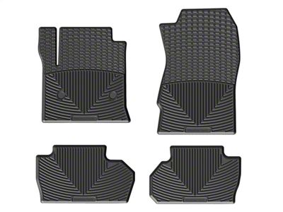 Weathertech All-Weather Front and Rear Rubber Floor Mats; Black (15-19 Sierra 2500 HD Double Cab)