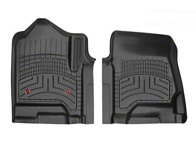 Weathertech Front Floor Liner HP; Black (07-14 Sierra 2500 HD Extended Cab, Crew Cab)