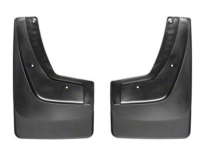 Weathertech No-Drill Mud Flaps; Front; Black (15-19 Sierra 2500 HD)