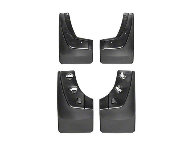 Weathertech No-Drill Mud Flaps; Front and Rear; Black (15-19 Sierra 2500 HD)