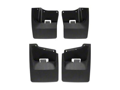Weathertech No-Drill Mud Flaps; Front and Rear; Black (20-24 Sierra 2500 HD)