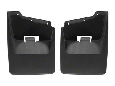 Weathertech No-Drill Mud Flaps; Rear; Black (20-25 Sierra 2500 HD)