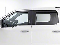 Weathertech Side Window Deflectors; Front and Rear; Matte Black (20-26 Sierra 2500 HD Crew Cab)
