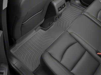 Weathertech DigitalFit Rear Floor Liner; Black (20-24 Sierra 3500 HD Crew Cab w/ Front Bench Seat & Rear Underseat Storage))