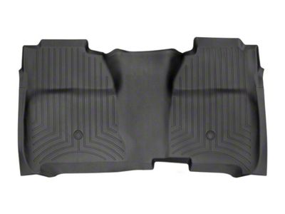 Weathertech DigitalFit Rear Floor Liner for Vinyl Floors; Black (15-19 Sierra 3500 HD Crew Cab)