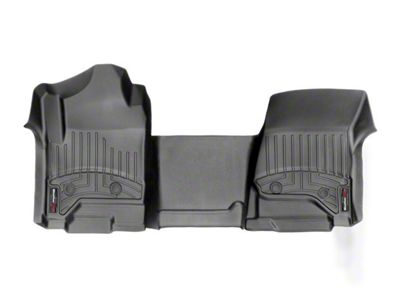 Weathertech DigitalFit Front Over the Hump Floor Liner for Vinyl Floors; Black (15-19 Sierra 3500 HD Double Cab, Crew Cab)