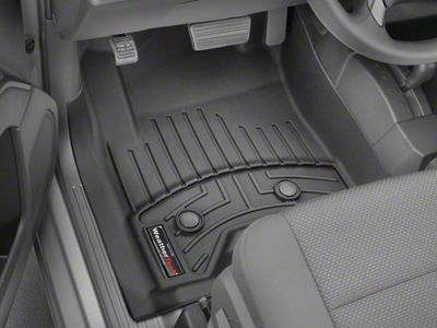 Weathertech DigitalFit Front Floor Liners for Vinyl Floors; Black (15-19 Sierra 3500 HD Double Cab, Crew Cab)