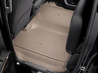 Weathertech DigitalFit Rear Floor Liner; Tan (20-24 Sierra 3500 HD Crew Cab w/ Front Bench Seat)