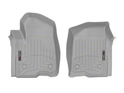 Weathertech DigitalFit Front Floor Liners; Gray (20-25 Sierra 3500 HD Double Cab, Crew Cab)