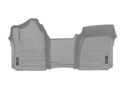 Weathertech DigitalFit Front Over the Hump Floor Liner; Gray (15-19 Sierra 3500 HD Regular Cab)