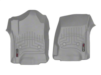 Weathertech DigitalFit Front Floor Liners; Gray (15-19 Sierra 3500 HD Double Cab, Crew Cab)