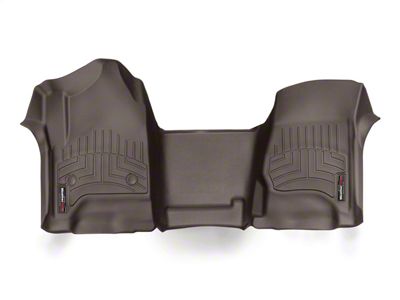 Weathertech DigitalFit Front Over the Hump Floor Liner; Cocoa (15-19 Sierra 3500 HD Double Cab, Crew Cab)