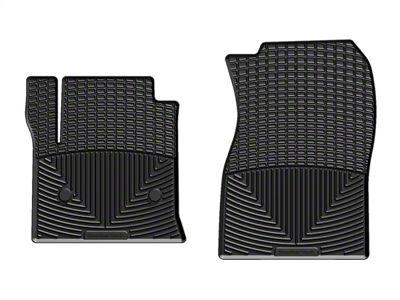 Weathertech All-Weather Front Rubber Floor Mats; Black (15-19 Sierra 3500 HD Regular Cab)