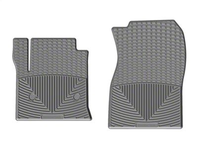 Weathertech All-Weather Front Rubber Floor Mats; Gray (15-19 Sierra 3500 HD Regular Cab)