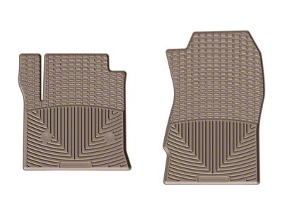 Weathertech All-Weather Front Rubber Floor Mats; Tan (15-19 Sierra 3500 HD Double Cab, Crew Cab)