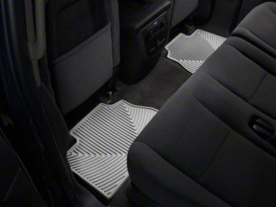 Weathertech All-Weather Rear Rubber Floor Mats; Gray (07-14 Sierra 3500 HD Extended Cab, Crew Cab)
