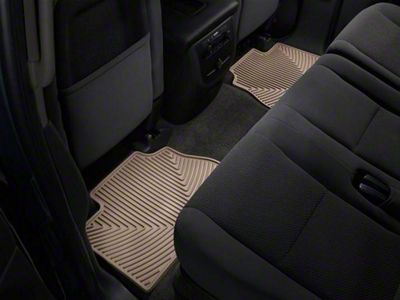 Weathertech All-Weather Rear Rubber Floor Mats; Tan (07-14 Sierra 3500 HD Extended Cab, Crew Cab)