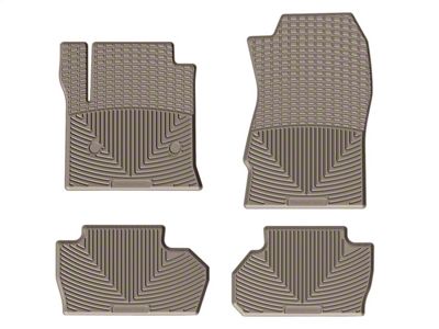 Weathertech All-Weather Front and Rear Rubber Floor Mats; Tan (15-19 Sierra 3500 HD Double Cab)
