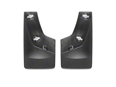 Weathertech No-Drill Mud Flaps; Rear; Black (07-14 Sierra 3500 HD SRW)