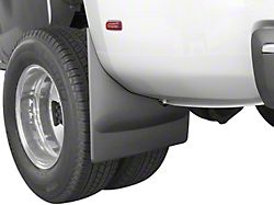 Weathertech No-Drill Mud Flaps; Rear; Black (15-19 Sierra 3500 HD DRW)