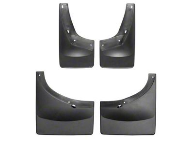 Weathertech No-Drill Mud Flaps; Front and Rear; Black (07-14 Sierra 3500 HD DRW)