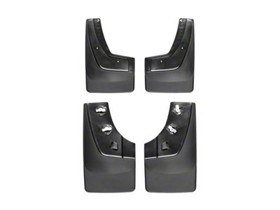 Weathertech No-Drill Mud Flaps; Front and Rear; Black (15-19 Sierra 3500 HD)