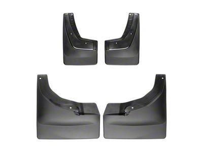 Weathertech No-Drill Mud Flaps; Front and Rear; Black (15-19 Sierra 3500 HD DRW)