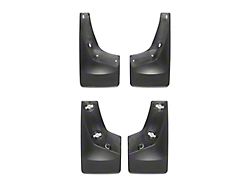 Weathertech No-Drill Mud Flaps; Front and Rear; Black (07-14 Sierra 3500 HD SRW)