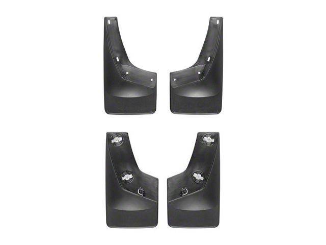 Weathertech No-Drill Mud Flaps; Front and Rear; Black (07-14 Sierra 3500 HD SRW)