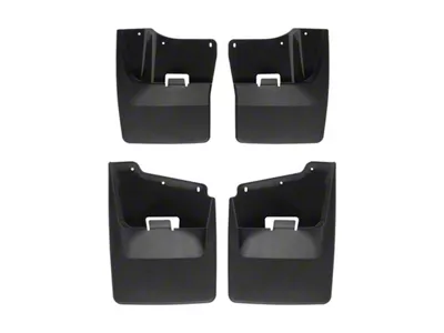 Weathertech No-Drill Mud Flaps; Front and Rear; Black (20-25 Sierra 3500 HD SRW)