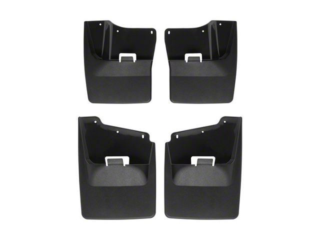 Weathertech No-Drill Mud Flaps; Front and Rear; Black (20-24 Sierra 3500 HD SRW)