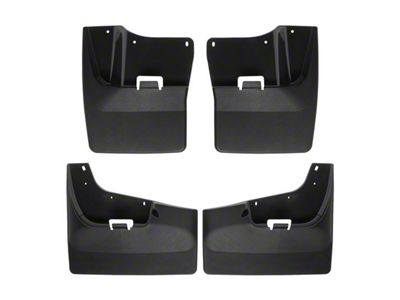 Weathertech No-Drill Mud Flaps; Front and Rear; Black (20-25 Sierra 3500 HD DRW)