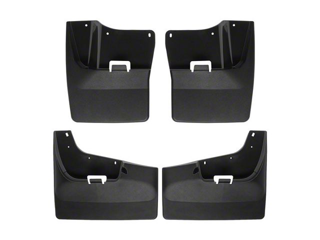 Weathertech No-Drill Mud Flaps; Front and Rear; Black (20-24 Sierra 3500 HD DRW)