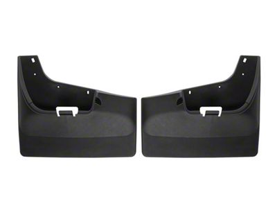 Weathertech No-Drill Mud Flaps; Rear; Black (20-25 Sierra 3500 HD DRW)