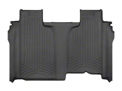 Weathertech Rear Floor Liner HP; Black (20-25 Sierra 3500 HD Crew Cab w/ Front Bench Seat & w/o Rear Underseat Storage)