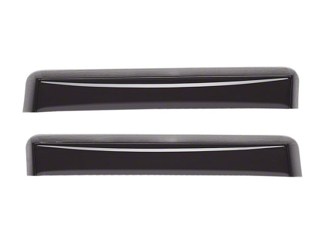 Weathertech Side Window Deflectors; Rear; Dark Smoke (15-19 Sierra 3500 HD Double Cab)