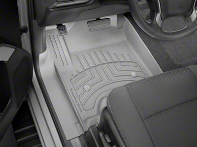 Weathertech Front Floor Liner HP; Gray (14-18 Silverado 1500 w/o Floor Shifter)