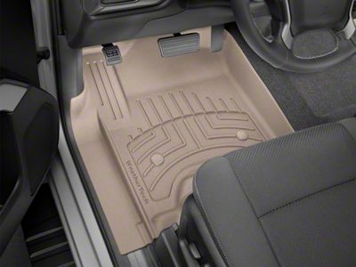 Weathertech Front Floor Liner HP; Tan (14-18 Silverado 1500 w/o Floor Shifter)