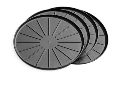 Weathertech 8-Inch Round Coaster Set; Black