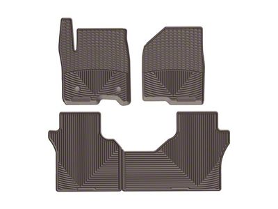 Weathertech All-Weather Front and Rear Rubber Floor Mats; Cocoa (19-25 Silverado 1500 Double Cab)