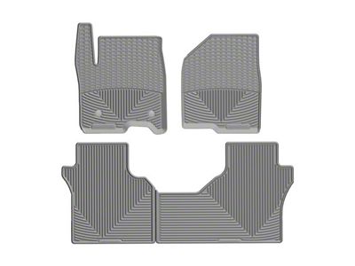 Weathertech All-Weather Front and Rear Rubber Floor Mats; Gray (19-25 Silverado 1500 Double Cab)