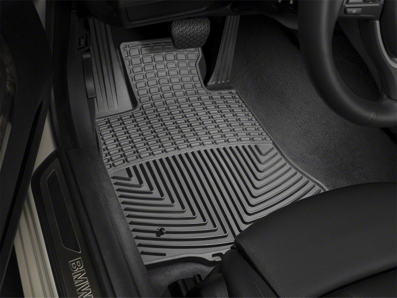 WeatherTech Tappetini In Gomma Naturale Per Cadillac/Chevrolet/GMC, Anteriori, Nero, Antiacqua E Antineve, Canali Profondi